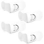 4 Pcs Child Safety Cupboard Locks, Strong Adhesive Baby Proofing Corner Locks, Multifunctional Children's Safety Lock for Fridge Drawers Closet Oven Trash Balcony Doors, Easy Installation