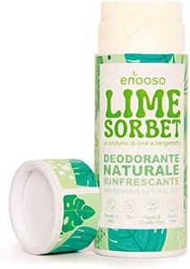 Deodorante Naturale ascelle Solido LIME e BERGAMOTTO - Antiodorante Biologico e Vegano - Bio roll on Senza Sali di alluminio o Bicarbonato - Nickel tested e Plastic Free - Made in Italy - 50 gr
