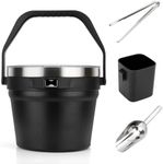 Luxfuel 7.5L Insulated Ice Bucket with Lid, Scoop & Tongs, Large Stainless Steel Double-Wall Beverage Cooler, Holds 6 Beer Bottles or 3 Wine Bottles, Great for Parties, BBQ, Bar, Outdoor Events/256oz