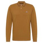 Lee Men's LS Pique Polo Shirt, Brown, XL