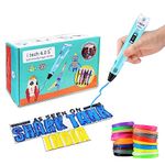 WOL3D itech Kids Friendly Magic 3D Pen 2024 Super value Pack (Blue) with 20in1-5m PLA by WOL3D.