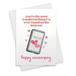 Sweet Online Couple Card - You're The Most Wonderful Thing I've Ever Found on the Internet - Online Couple - Bumble Couple [01558]