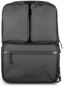 Kenneth Cole REACTION Ryder 17-Inch Coated Polyester Travel Laptop Backpack Bag, Black