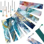 Bookmark - Vaktop 10PCS Ocean Theme Bookmarks with Metal Charms, Double-Sided Book Marks Kid - for Boys and Girls, Party Favors School Classroom Reading Presents