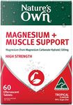 Nature's Own Magnesium + Muscle Support Tablets 20-High Strength-Supports Muscle Relaxation & helps Reduce Mild Muscle Spasms When dietary intake is inadequate - Effervescent Natural Tropical Taste