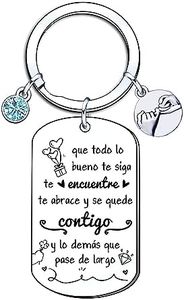 ZYMGUO-Que todo lo bueno- Regalo Amigos Llavero Amistad Regalos Amigos Llavero Mujeres Regalos de graduación Regalos de cumpleaños,Regalos creativos para amigos
