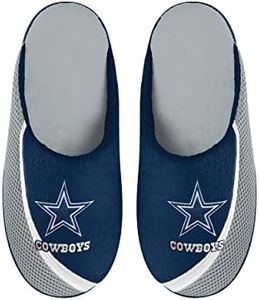 FOCO NFL Mens Edge Slipper (Dallas Cowboys, us_footwear_size_system, adult, men, alpha, medium, large)