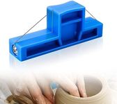 Angle Cutting Clay Tool Steel Wire Bevel Cutter Small Pottery Angle Cutter Plastic Pottery Trimming Tools Blue Plastic Ceramic Wire Cutters for Pottery, Ceramics, and Sculpting, 2.7 x 1.1 inches