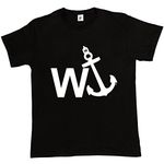 W'Anker Funny Anchor Rude Comedy Retro Gift Black Mens Cotton Short Sleeve T-Shirt Size XL Great for Father's Day Dad T-Shirt Brother Uncle Friend Joke