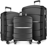 Axidou Luggage Sets with Spinner Wheels (20/24/28 Inch), PP+ABS Suitcase Sets