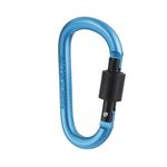 Imported Aluminum Carabiner D-Ring Clip Hook Keychain Screw Locking - Blue