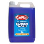 CarPlan All Seasons Ready Mixed Screen Wash, Removes Dirt, Grime, Prevents Freezing, 5 Litres