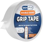 BEK-FIX® Double Sided Rug Tape, Rug Grip, Rug Gripper Adhesive Tape, Strong Heavy Duty and Sticky Tape, Grip Tape, Carpet Tape, DIY, Repairs, Fixes and More 0.3mm x 20mm x 5M
