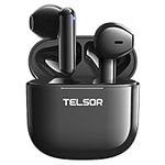 TELSOR Wireless Earbuds for iPhone, Touch Control Stereo Sound Bluetooth Earphones Noise Canceling Earbuds Wireless for Calls, 30H Playtime, IPX7 Waterproof Earbuds for Android, Black
