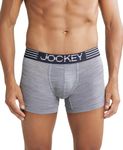 Jockey Men's Microfiber Breathable Mesh Nylon Trunks with Enhanced Cooling - Designed for Workouts & All Day Wear MM05_Mid Grey_L