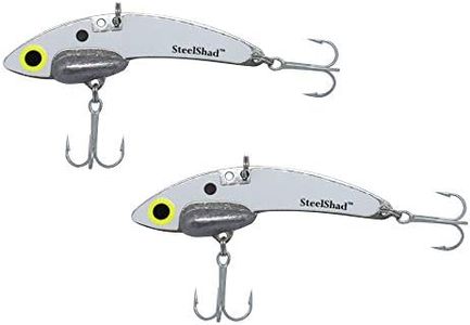 SteelShad - Mini Series (1/4 oz) White Shad - 2 Pack - Lipless Crankbait for Freshwater Fishing - Perfect for Ice Fishing, Pan Fishing, Crappie, Walleye and Bass