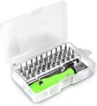 GLAMAXY 32 in 1 Mini Screwdriver Bits Set with Magnetic Flexible Extension Rod Standard Screwdriver Set (Pack of 1)