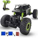 SXJJX RC Rock Off-Road Vehicle 2.4Ghz 4WD High Speed 1:18 Racing Cars RC Cars Remote Radio Control Cars Electric Rock Crawler Electric Buggy Hobby Car Fast Race Crawler Truck-Green