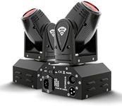 SHEHDS Mini LED Spot Beam 10W Lighting Moving Head Lights 4in1 RGBW Stage Lights Professional 11/13 DMX Channels DJ Lights for DJ Disco Club Party Dance Wedding Bar Christmas - 2 Pack
