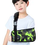 Ledhlth Arm Sling Arm Brace Elbow Immobilizer Shoulder Support for Men Women and Kids (Camouflage green, Kids L)