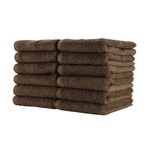 Arkwright Bleach Proof Salon Towels - Pack of 12 - Highly Absorbent, 100% Cotton, Quick Dry Spa Face Towel for Hair Stylist, Barber, Pedicure, and Esthetician, 16 x 27 in, Brown