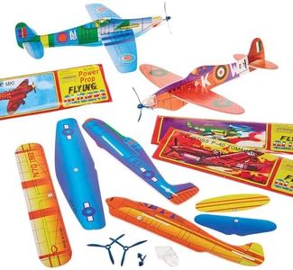 Baker Ross W314 Lot de 6 Planeurs colorés à assembler - Idéal pour les amateurs d'Aéronautique