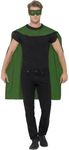 Smiffys Unisex Cape and Eye Mask Set (Green)