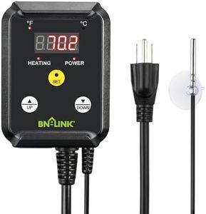 BN-LINK Digital Heat Mat Thermostat Controller for Seed Germination, Reptiles and Brewing Breeding Incubation Greenhouse, 40-108°F, 8.3A 1000W ETL Listed (Heating)