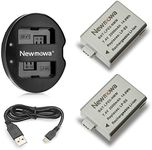 Newmowa LP-E5 Replacement Battery (2 pack) and Dual USB Charger for Canon LP-E5 and EOS Rebel XS Rebel T1i Rebel XSi 1000D 500D 450D Kiss X3 Kiss X2 Kiss F