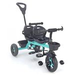 JoyRide Twin Trekkers Kids Tricycle with Parental Adjust Push Handle Children Seat Belt Dual Steering 2 footrest 2 Big seat Kids trikes Ride on Cycle Outdoor Toddler Bicycle for Boys & Girls (Blue)