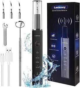 Plaque Tartar Remover for Teeth, Dental Calculus Remover Teeth Cleaning Kit with LED Light & 4 Adjustable Modes & 4 Replaceable Heads, Electric Teeth Cleaner at Home Safe for Kids Adult