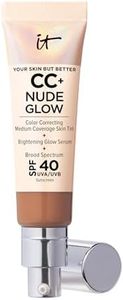 IT Cosmetics CC+ Nude Glow Lightweight Foundation + Glow Serum with SPF 40 - With Niacinamide, Hyaluronic Acid & Green Tea Extract - Rich Honey - 1.08 fl oz