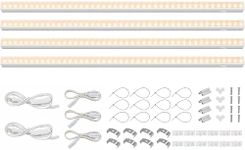 Barrina T5 Grow Lights for Indoor Plants Full Spectrum, 2ft 40W (4 x 10W, 250W Equivalent), LED Grow Light Bulbs, Plant Lights for Indoor Plants, Greenhouse, Yellow, 4-Pack