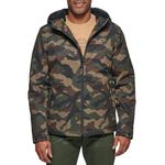 Tommy Hilfiger Women's Filled Soft Shell Hooded Open Bottom Jacket with Full Sherpa Lining, Camouflage, Medium