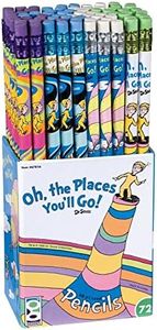 Raymond Geddes Dr Seuss Oh the Places You'll Go Number 2 Pencils For Kids (Pack of 72)