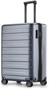 NINETYGO Carry On Luggage 22x14x9 Airline Approved, 20 Inch Luggage with Smooth Spinner Wheels, Lightweight, Hard Shell PC Suitcase Carry-On, Travel Luggage, TSA Approved (Grey, Rhine Basic)