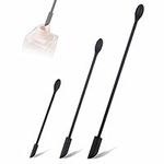 3PCS Mini Silicone Jam Spatula,Small Silicone Spoons and Spatula Jar Scraper Set for Makeup Narrow Bottle, Long Handle Silicone Get Last Drop from Food Bottles