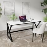 Riyan Luxiwood® Alden White Computer Table in Engineering Wood for Home & Office, Simple Style Desk, Scratch Resistance Surface, Easy to Assemble, Study Table for Kids (Size-12 X 6 X 75 Cm)