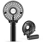 Funme HandHeld Fan Portable Hand Fan [ LIFETIME SERVICE] with 6 Blades Rechargeable Battery 3 Speeds 180° Foldable Powered Personal Mini Fan Cooling Desktop Fans for School Travel Camping Black