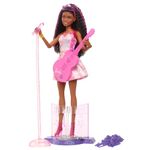 Barbie 65th Anniversary Doll & 10 Accessories, Pop Star Set with Brunette Singer Doll, Stage with Moving Feature & More, HRG43