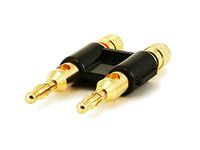 Monoprice Dual Copper Speaker Banana Plugs [JX-74052] - Black