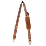 Hell Blues Bag Strap Replacement - Genuine Leather Double Layered with Brass Swivels Adjustable 57" Shoulder Strap for Messenger, Laptop, Camera, Travel Bags