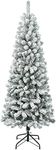 National Tree Company First Traditions Acacia Flocked Tree Medium Christmas Tree, 6 ft