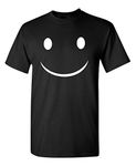 Happy Smile Graphic Novelty Sarcastic Funny T Shirt M Black