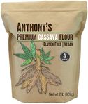 Anthony's Cassava Flour, 2Lbs, Batch Tested Gluten Free, Non Gmo, Vegan