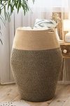 Goodpick Tall Laundry Hamper | Woven Jute Rope Dirty Clothes Hamper Modern Hamper Basket Large in Laundry Room, 25.6" Height