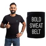 Boldfit Sweat Belt for Women & Men Neoprene Lower Back Waist Support Slim Belt Waist Workout Casual Style Trainer Belt for Women and Men- Fits Up to 50 Inch, Black, L