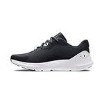 Under Armour Men's Surge 3 Running Shoes, Black White White, 10 UK