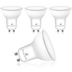 Enshine LED GU10 Spotlight Bulbs, Frosted, 7W (50W Halogen Equivalent), Warm White 3000K, 500 Lumen, Non-dimmable(Pack of 4)