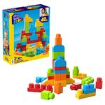 MEGA BLOKS Toddler Blocks Learning Toy, Let's Build It! with 40 Building Blocks, Endorsed by Fisher-Price for Ages 1-3